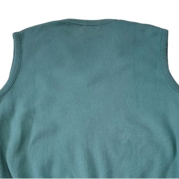 Vintage Christian Dior Sleeveless Knit Logo Sweater Vest in Sage Green Size L - Picture 5 of 12